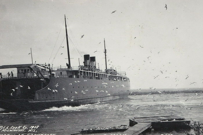 Ss Wabash Outbound Built 1927 Ann Arbor Railroad Manistique